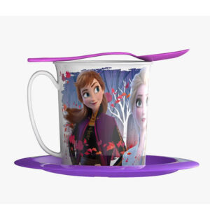 Taza con plato y cuchara de Frozen