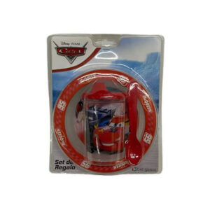 Vaso con tapa tomadora mas bowl de Cars Medida:19.5cm x 23cm