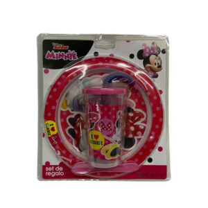 Plato playo c/ vaso sport de Minnie Medida 27cm x 30cm