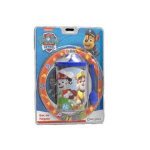 Vaso con tapa tomadora mas bowl Paw patrol Medida 19.5 cm x 23cm