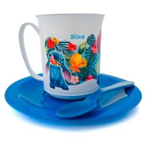Taza plato cuchara Stitch