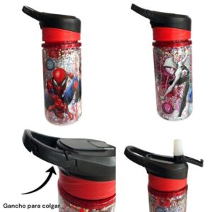 Botella doble pared con glitter Spider