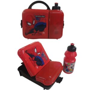 set de lunchera con botella Spiderman