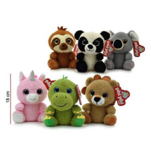 Animales sentados 18 cm .Perezoso, Panda, Koala, León, Unicornio y Dinosaurio.