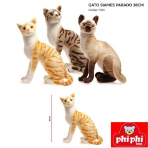 Gato siames parado de 38cm