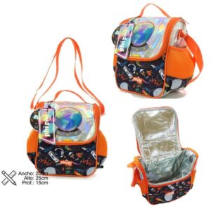 Lunchera termica Astronauta. Tiene dos bolsillos laterales