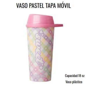 Vaso con tapa movil Sweett 520cc