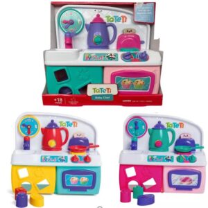 Baby Chef Tateti. Cocina didáctica, con piezas para encastrar ,artefactos para manipular y accesorios