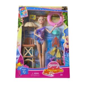 Muñeca playa con accesorios