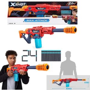 Xshot Max Attack. Con 24 dardos