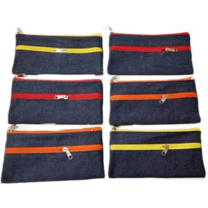 Canopla chata 2 cierres jean 23 x 12cm