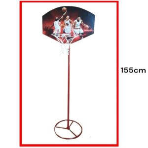 Tablero de basket con pie de caño. 155cm alt.