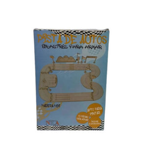 Pista auto 40cm x 60cm,10 piezas de madera más accesorios.Caja:21.5cm x 31cm