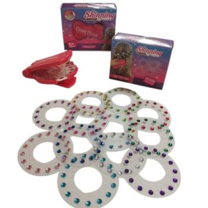 Aplicador de bijou para el pelo 845. Trae 12 planchas de gemas