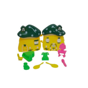 Casita 8cm con accesorios.Bolsa:22x16cm