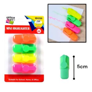 Resaltadores mini x 4 Fluo