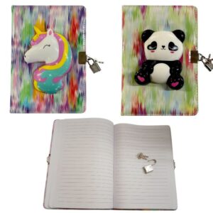 Diario Intimo con squishy en relieve 15 x 20cm. Con candado