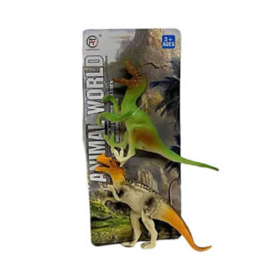 Set de dino x2 15cm cuerpo duro, blister  22x10cm