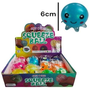 Squishy apretable pulpo glitter 17002