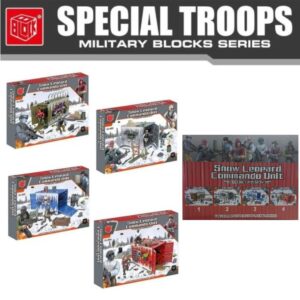 Muñeco de acción con contenedor y armas, 4 modelos Tropas de elite.