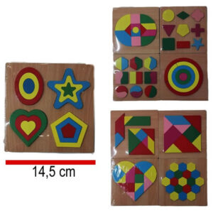 Rompecabezas madera formas geométricas