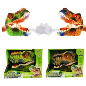 Cabeza Dinosaurio. Tiene luz, sonido y humo. Caja 26cm x 20cm