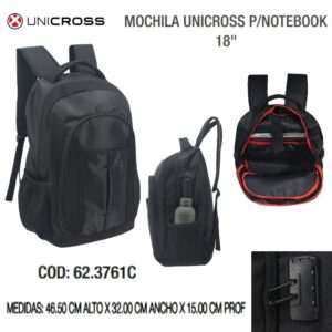 Mochila 18 pulgadas Unicross para notebook con candado  619