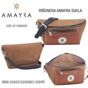 Cartera-Riñonera Amayra 421 suela. Trae bolsa de friselina