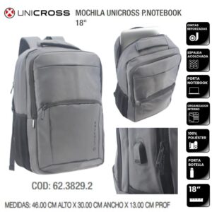 Mochila 18 pulgadas unicross portanotebook 922