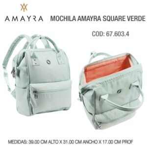 Mochila Amayra Square 344 verde