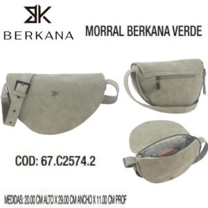 Morral Berkana Verde 423. Trae bolsa de friselina para presentación