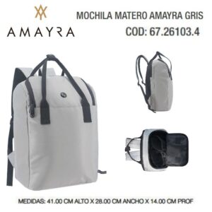 Mochila Matero Amayra gris