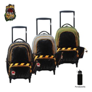 Mochila carro Dino 18 pulgadas con portabotella