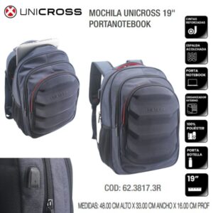 Mochila 19 pulgadas unicross portanotebook azul 736