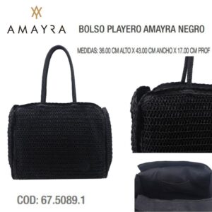 Bolso playero amayra 916 Negro