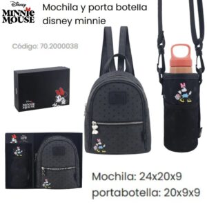 Mochila y portabotella caja Minnie