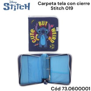 Carpeta tela 3 3 anillos Stitch