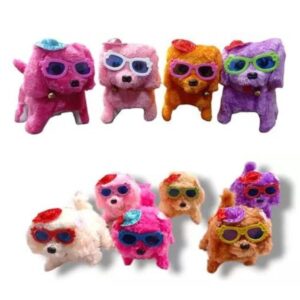 Perrito peluche a pila. Camina y ladra con luz.