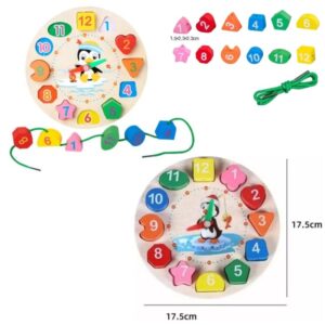 Reloj madera con encastre 515