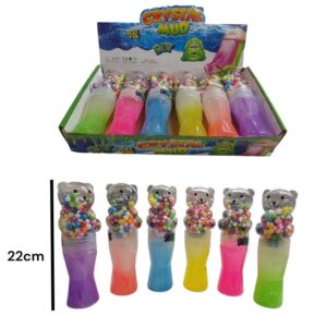 Slime 22 cm osito con bolitas de telgopor