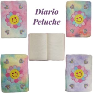 Diario peluche con flor