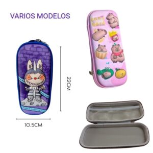 Cartuchera  rigida 1 cierre 3d