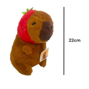 Peluche capibara con gorro 22cm