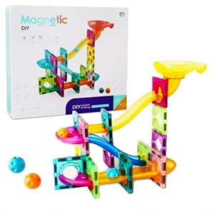 Juego de obstaculos Laberinto de bolitas con piezas magneticas.  Magnetic x 47 piezas bloques de construcción magneticos