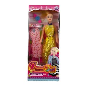 Muñeca con vestidos y accesorio. 169