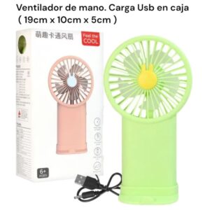 Ventilador de mano. Carga Usb 9008