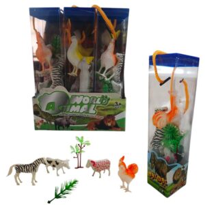 Animales de granja x 4 en tubo