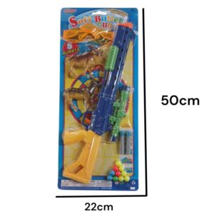 Escopeta con anteojos 2 animales para blanco, 2 dardos y pelotitas.