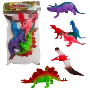 Dinosaurios plasticos x6 de varios tamaños (15cm a 26cm) 362