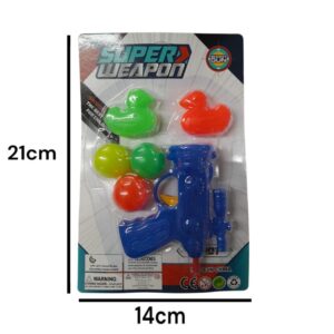 Pistola lanza bolas con 2 patos 919